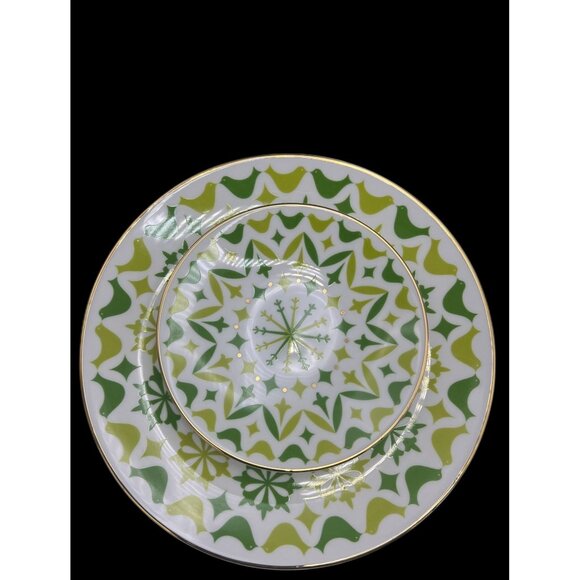 8-Piece Kate Spade NY Luncheon & Tidbit / Appetizer Plates Set Holly Heights - Picture 10 of 11